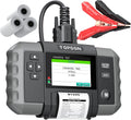Car Battery Tester, TOPDON BT600 12V, 12V/24V Cranking Tests and Charging Alternator Load 100-2000CCA Digital Battery Voltage Tester, 3.5' Screen with Built-in Printer