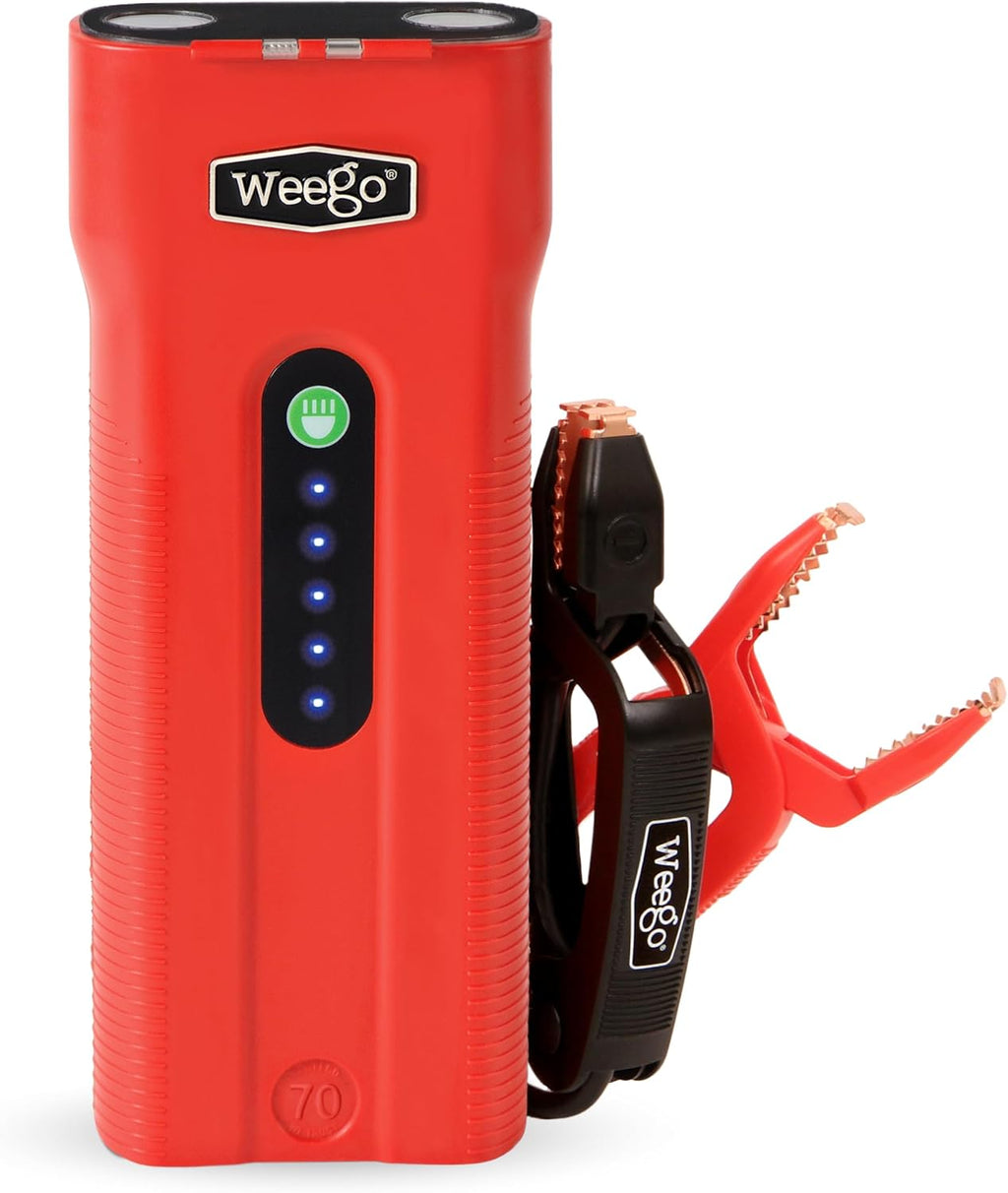 Weego 70 Jump Starter & Trickle Charger Bundle – Powerful Battery Solution for Your Vehicle - 700 Cranking / 2500 Peak Amps
