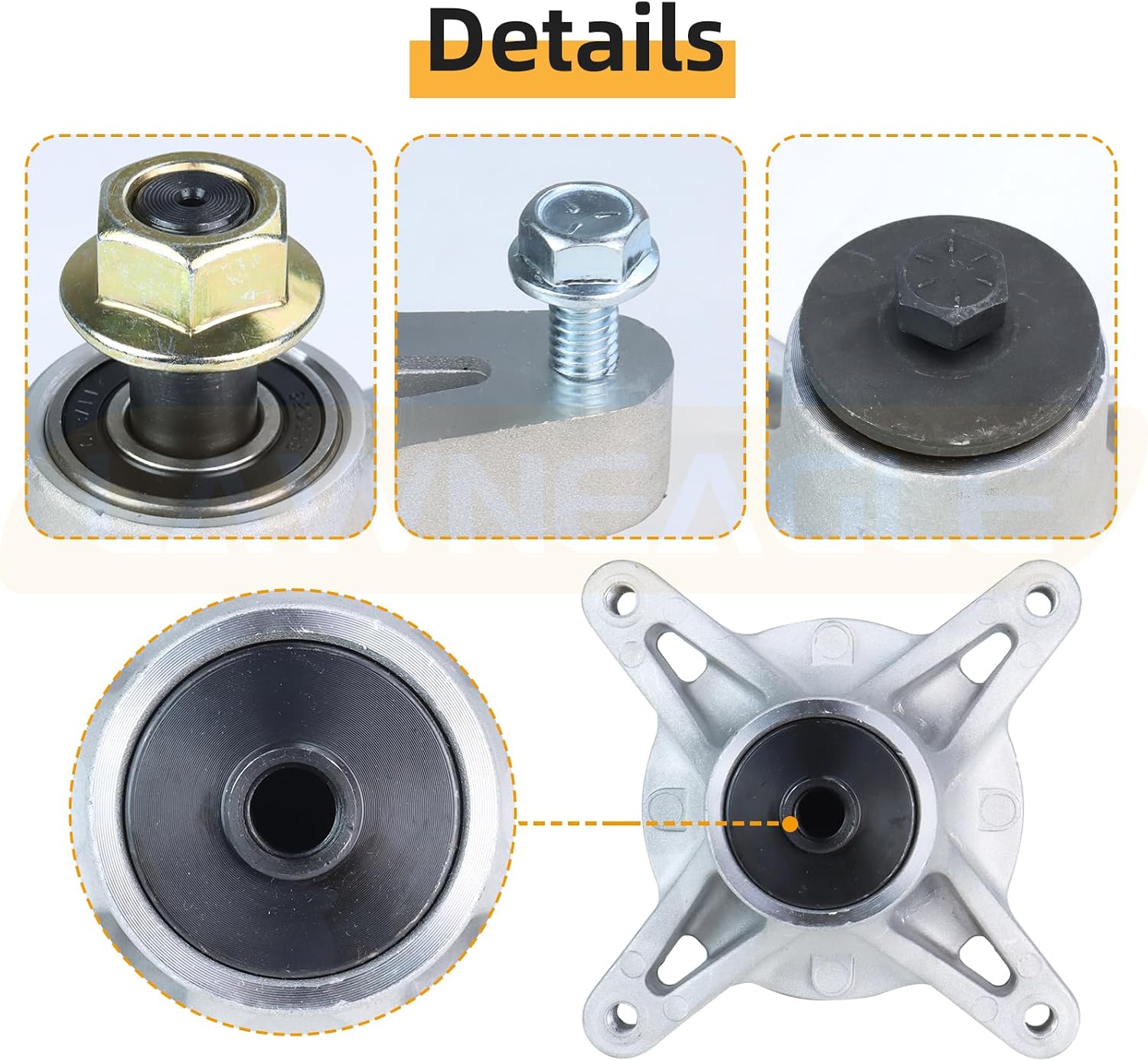 3 Pack 139-3214 Spindle Assembly with 125-5575 Pulley 132-9420 Idler Pulley 1/2x142 Belt Replaces Toro 139-3214, 117-7439, 121-0751 for Toro Timecutter 50' MX5000 MX5050 MX5060 SS5000 Mowers