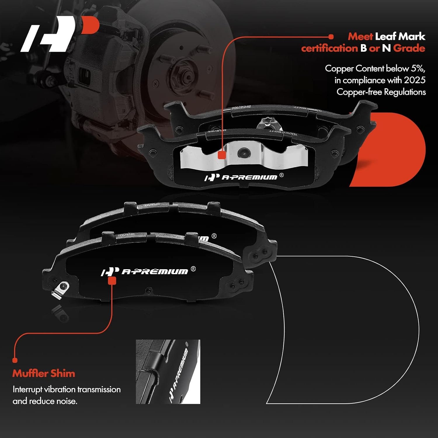 A-Premium Front and Rear Drilled and Slotted Disc Brake Rotors + Ceramic Pads Kit Compatible with Select Ford and Lincoln Models - F-150 F150 2000-2003 (RWD), Blackwood 2002, 12-PC Set