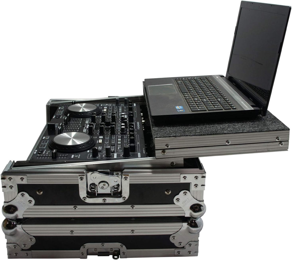 Harmony Audio HCDNMC6000LT Flight Glide Laptop Stand DJ Case Compatible with Denon DN-MC3000 New