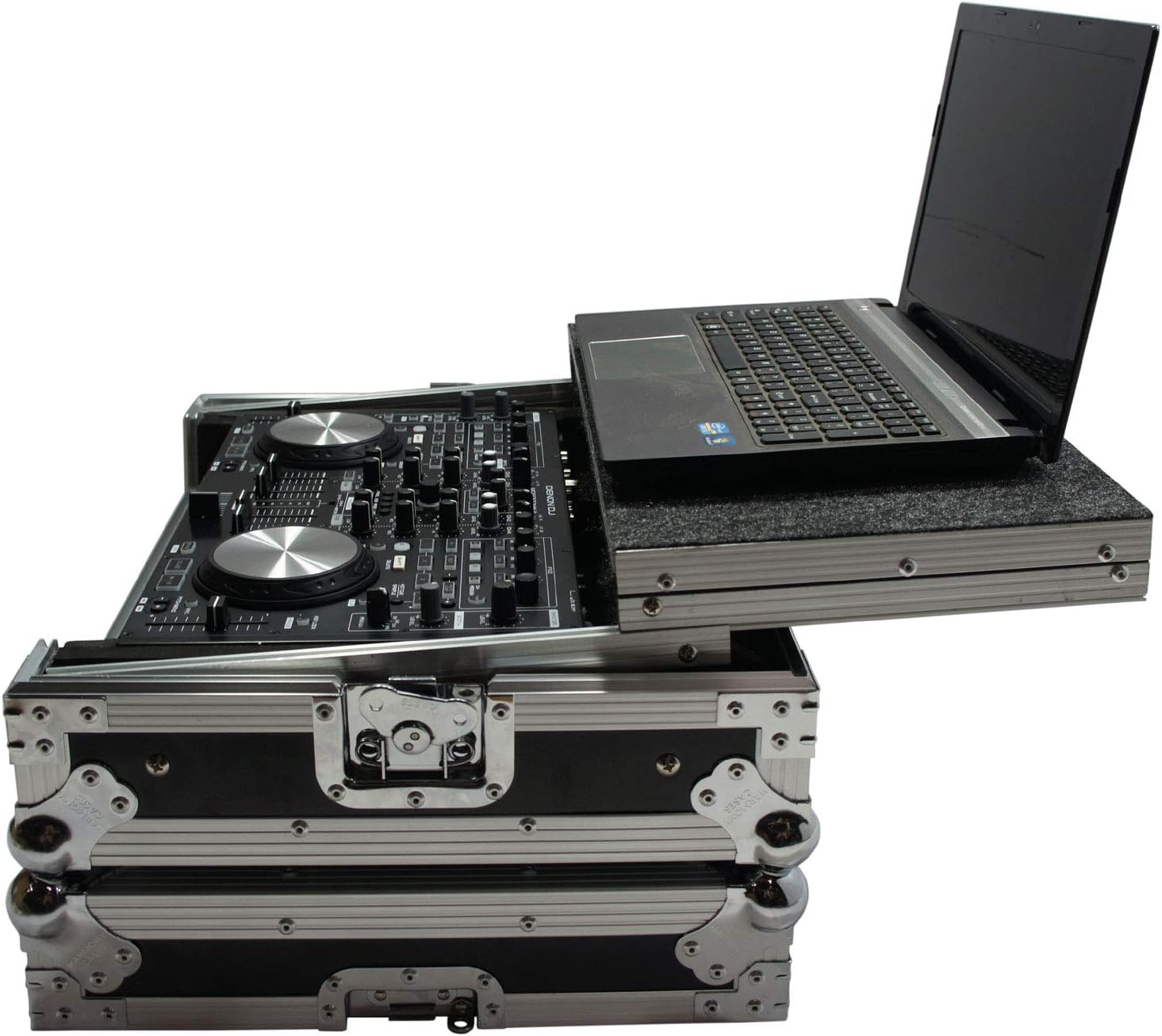 Harmony Audio HCDNMC6000LT Flight Glide Laptop Stand DJ Case Compatible with Denon DN-MC3000 New