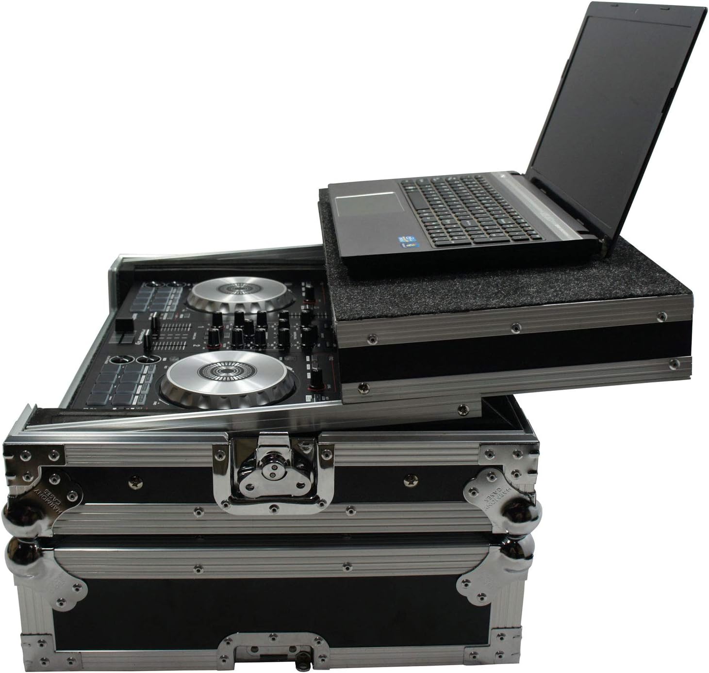 Harmony Audio HCMINILT Glide Laptop Stand Road DJ Case Compatible with Hercules DJControl Jogvision