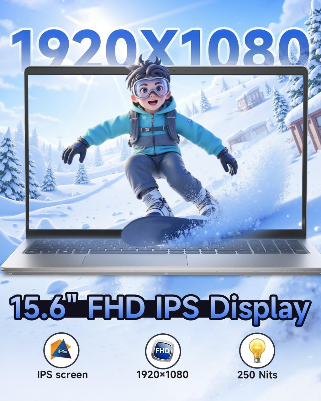 HP New 15.6' FHD Business and Student Laptop, 2026 Edition, Powerful 13th-Gen Intel Core i3 CPU (8-Core), 8GB RAM, 256GB SSD, USB-C, Windows 11, AI Copilot, w/WOWPC USB