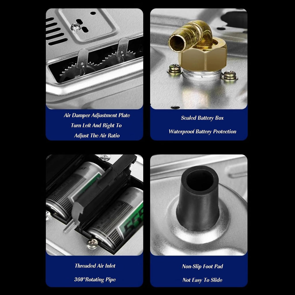Recessed Gas Stove Cooktop,2 Burners Natural Gas and Propane Stove,Built in Gas Stove Top,with Thermocouple Protection