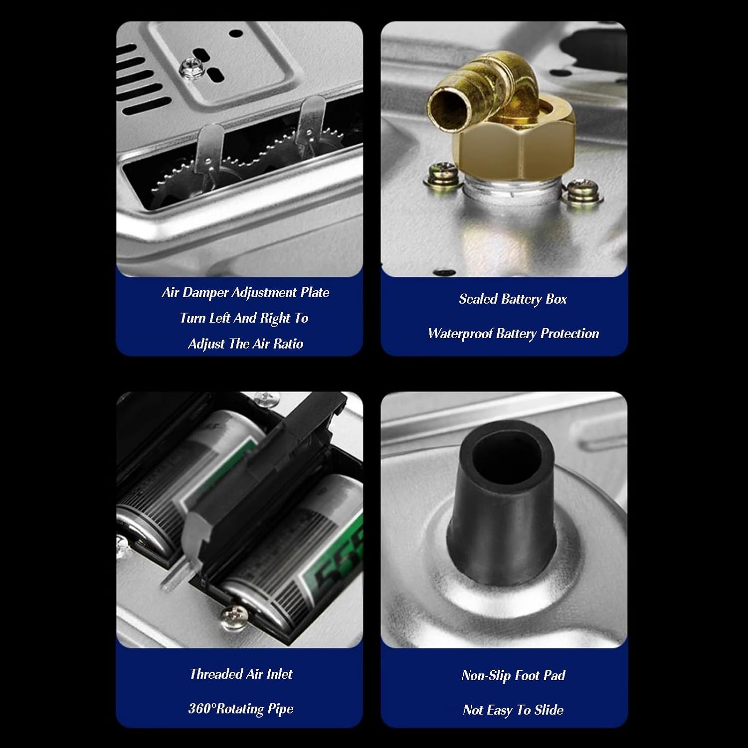 Recessed Gas Stove Cooktop,2 Burners Natural Gas and Propane Stove,Built in Gas Stove Top,with Thermocouple Protection