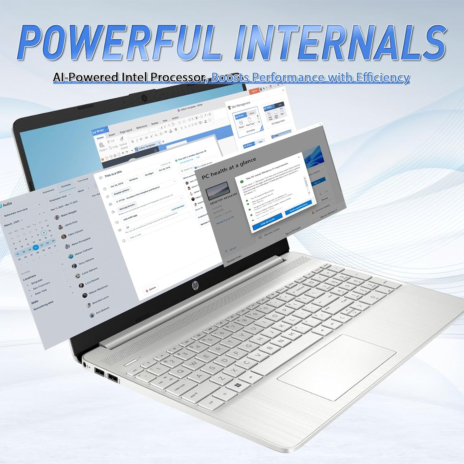 HP 15 Slim Copilot Ready AI Laptop • Intel AI-Powered 4-Core Processor • Intel UHD Graphics • 16GB RAM • 512GB SSD • Type-C • Long Battery • LifeAnti-Glare • Win 11 Pro