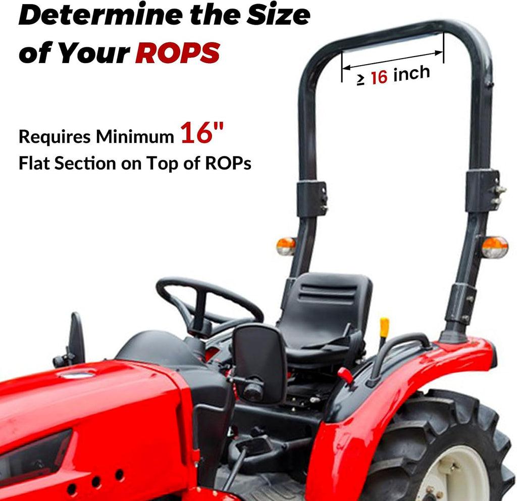 Universal Tractor Canopy for ROPS – UV-Resistant Sunshade for Compact Tractors, Riding Mowers, Zero Turn Mowers & Lawn Tractors – Easy Bolt-On Installation