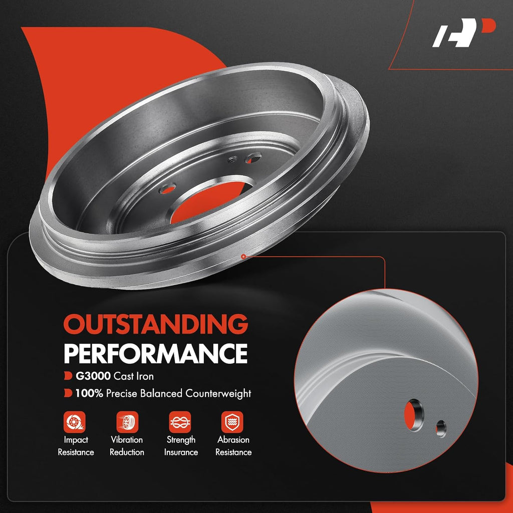 A-Premium Front and Rear Disc Brake Rotors + Ceramic Pads Kit Compatible with Select Toyota Models - Corolla 2009-2019, 12-PC Set