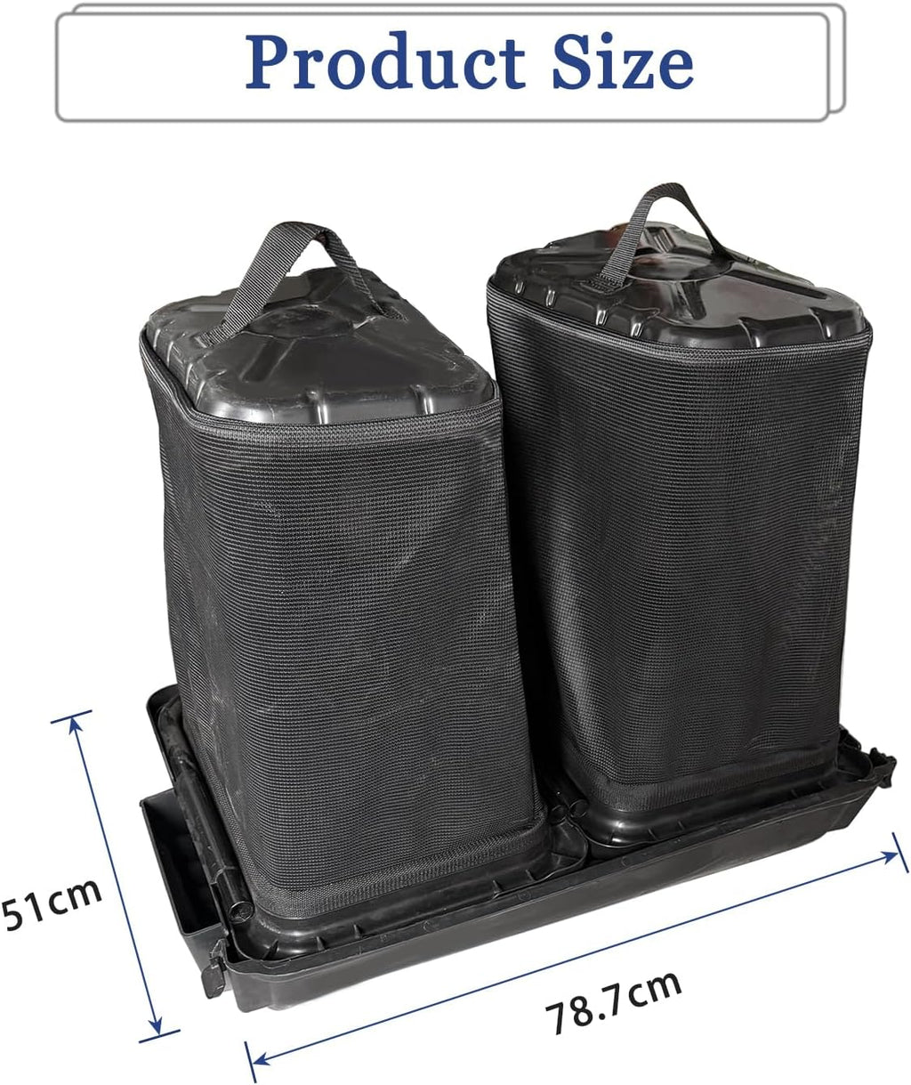 (Note:NO Bagger Brackets kit) Twin Bagger/Double Bagger kit Compatible with 42-46inch Zero-Turn Lawn Mowers 36 Inch Lawn Tractors 2020 and After 36 Inch Double Bagger Riding Mowers