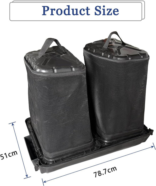 (Note:NO Bagger Brackets kit) Twin Bagger/Double Bagger kit Compatible with 42-46inch Zero-Turn Lawn Mowers 36 Inch Lawn Tractors 2020 and After 36 Inch Double Bagger Riding Mowers