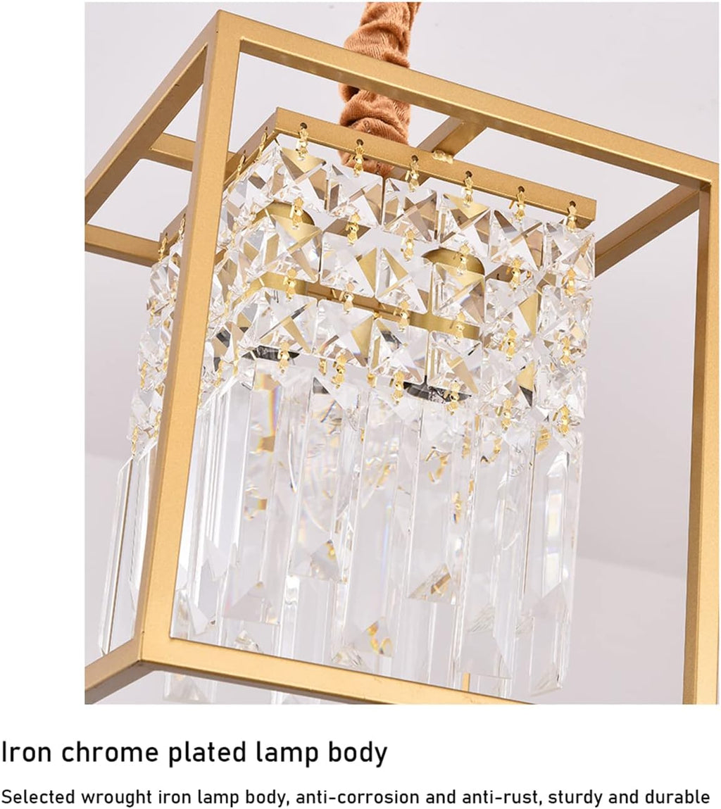 Braiton Modern Mini Crystal Chandelier Wrought Iron Frame with Glass Crystals Pendant Lights Bathroom Corridor Cafe bar Porch Interior Lighting,Black,2 Light