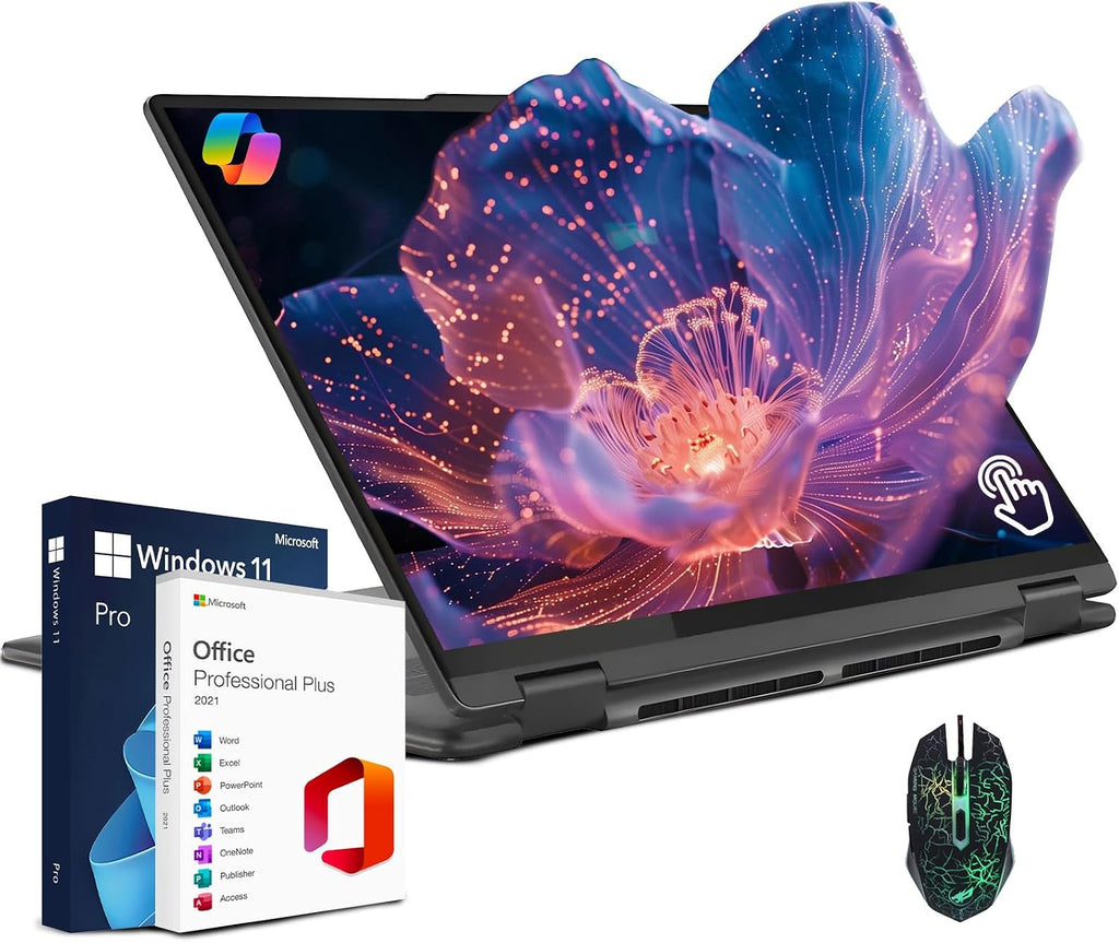 Lenovo Yoga 7 2-in-1 Copilot+ PC Laptop,16' 2K IPS Touchscreen Display,Intel Core Ultra 7 155U,16GB LPDDR5x RAM,1TB M.2 PCIe SSD,Fingerprint,Backlit KB,FHD IR Webcam,WiFi 6E,Lifetime MS,Win11 Pro