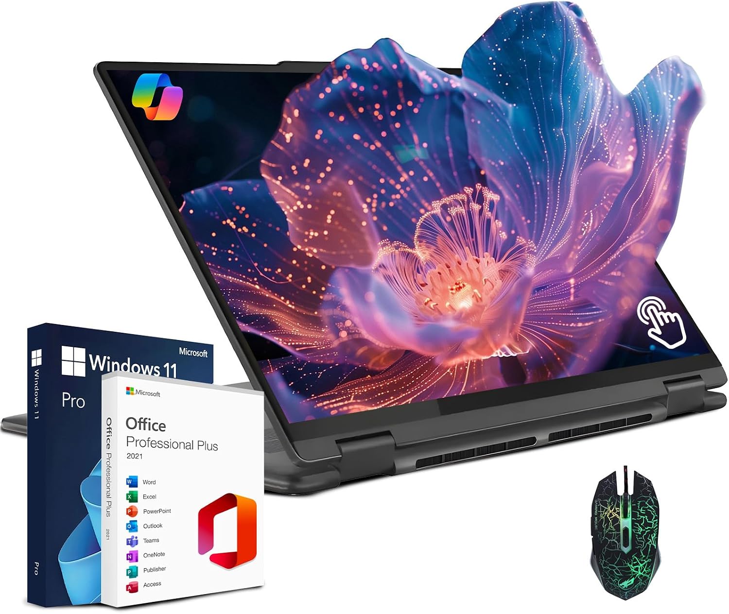 Lenovo Yoga 7 2-in-1 Copilot+ PC Laptop,16' 2K IPS Touchscreen Display,Intel Core Ultra 7 155U,16GB LPDDR5x RAM,1TB M.2 PCIe SSD,Fingerprint,Backlit KB,FHD IR Webcam,WiFi 6E,Lifetime MS,Win11 Pro