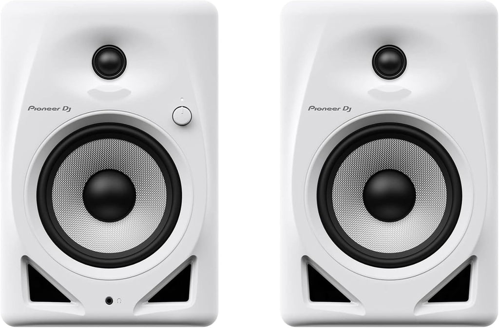 Pioneer DM-50D 5-inch White Desktop Monitor Bundle with Headphones, Laptop Stand, and Austin Bazaar Polishing Cloth