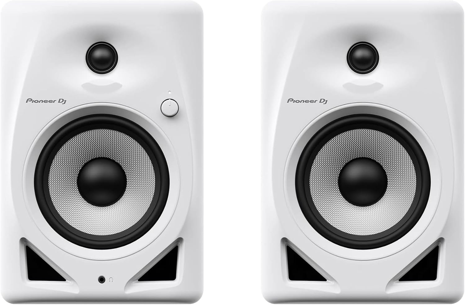 Pioneer DM-50D 5-inch White Desktop Monitor Bundle with Headphones, Laptop Stand, and Austin Bazaar Polishing Cloth