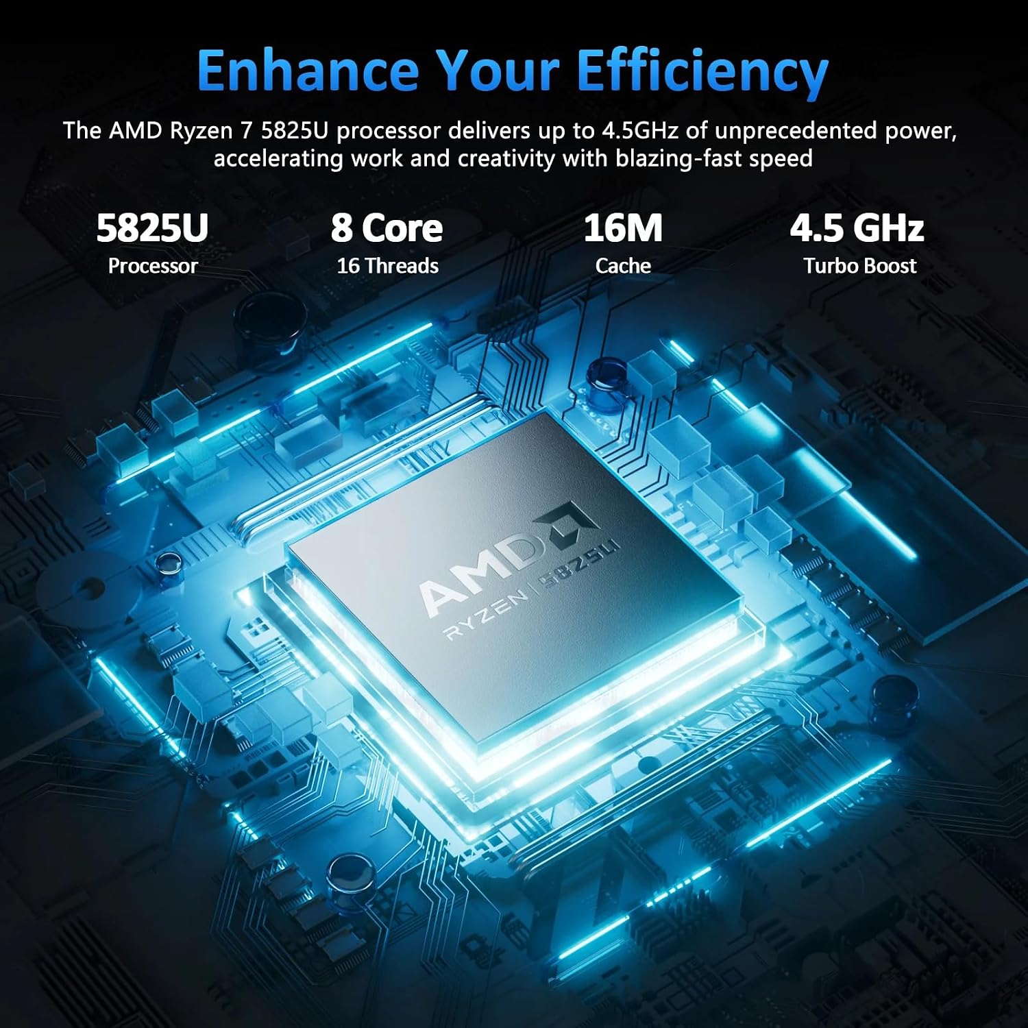 HP Pavilion Business Laptop Computer, Copilot AI, 15.6' FHD IPS Display, 8-Core AMD Ryzen 7, 16GB RAM, 1TB Storage (512GB SSD+500GB Ext), Numeric Keypad, HubxcelAccessory, Win 11 Pro, Lifetime Office