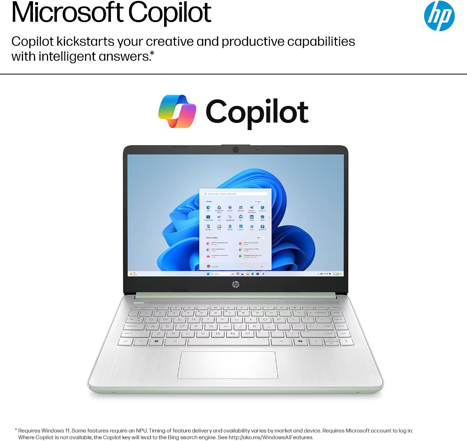 HP 14' Laptop 2025 Business Student Slim Computer, Lifetime MS Office, Copilot AI, Quad-Core Intel CPU, 16GB RAM, 628GB Storage (128GB UFS+500GB Ext), MarxsolAccessory, Wi-Fi 6, Win 11 Pro, Green