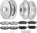 SCITOO Front 12.6' Rear 12.13' Brake Pads and Rotors Kits Fit For Nissan Murano 2011 2012 2013 2014