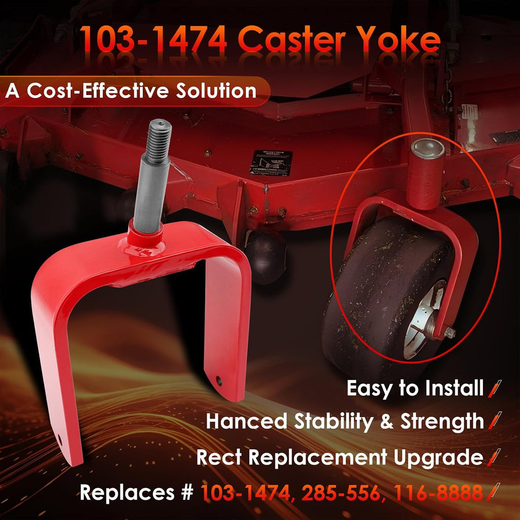 Caster Yoke Compatible with Exmark Lazer Z Triton & Next Lazer Z Mower Decks (52' 60' 72') Serial No. 600,000+ 790,000+, Replace #103-1474, 116-8888, for Zero Turn Lawn Mowers and Toro Models, 2 Packs