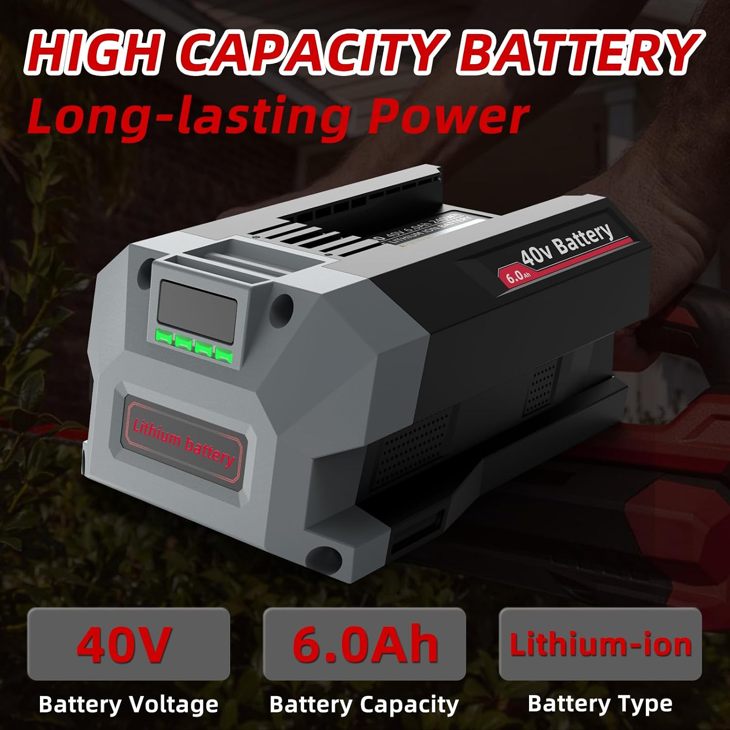 40V 6.0Ah Battery for Skil 40V Battery Replacement, Compatible with Skil PWR CORE 40 Battery Series, Replacement for BY8705-00 BY8708C-01