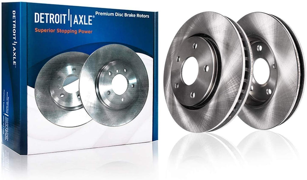 Detroit Axle - Front Wheel Bearing Hubs Brake Rotors Kit for Chevy Malibu Impala Equinox Buick Regal LaCrosse GMC Terrain Saab 9-5 Brake Rotors Wheel Bearing Hubs Lug Nuts Socket Keys Replacement