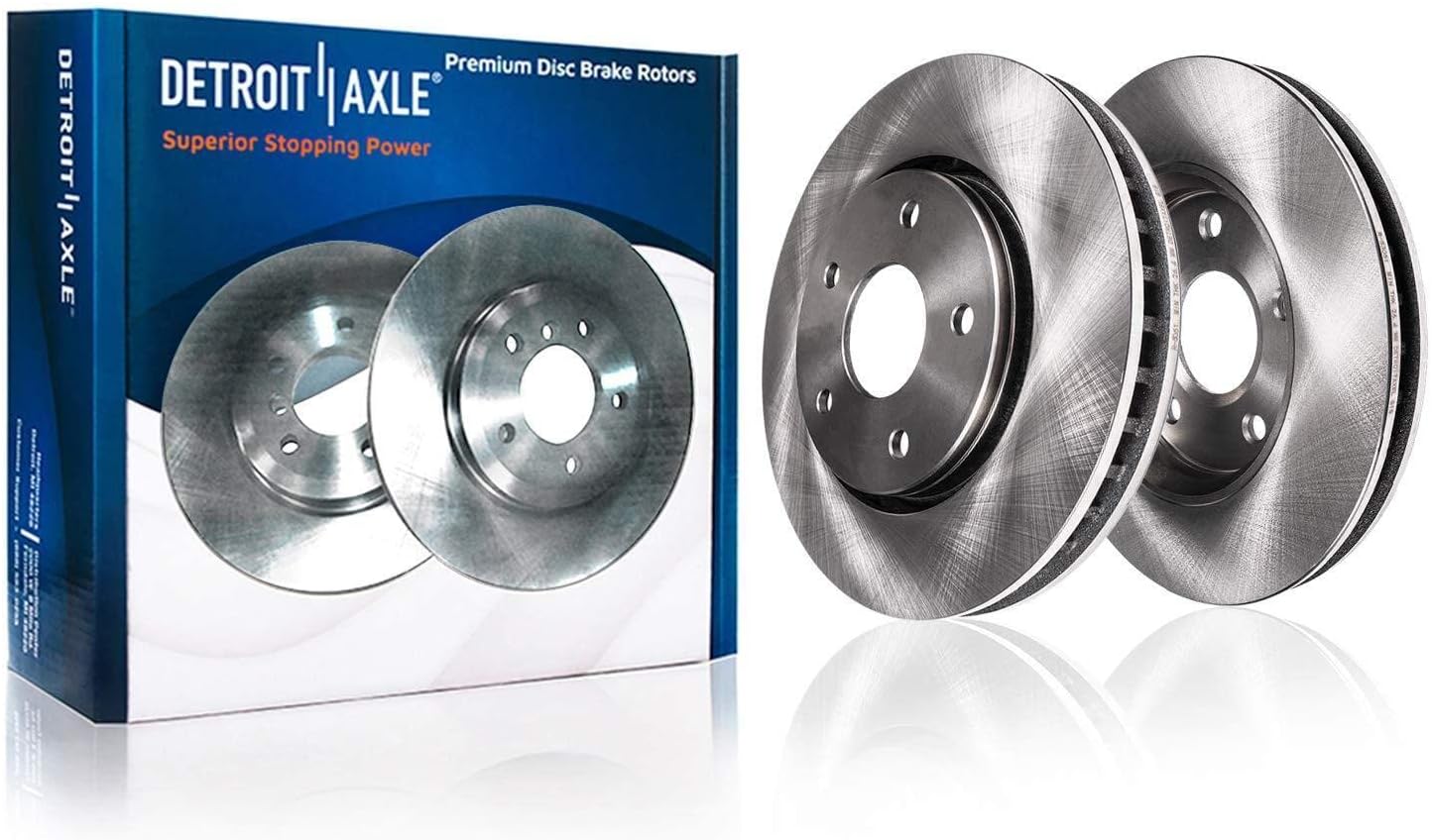 Detroit Axle - Front Wheel Bearing Hubs Brake Rotors Kit for Chevy Malibu Impala Equinox Buick Regal LaCrosse GMC Terrain Saab 9-5 Brake Rotors Wheel Bearing Hubs Lug Nuts Socket Keys Replacement