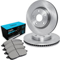 R1 Concepts Front Brake Kit Fits 2006-2009 Land Rover Range Rover HSE Sport Utility 4-Door| Ceramic Brake Pads and Blank Brake Rotors| 13.5' Front