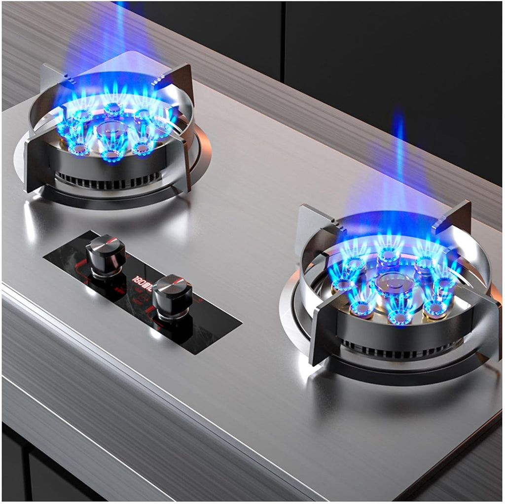 Gas Cooktop,29003 BTU Stainless Steel Gas Stove,Home Tabletop/Built-in Two Burners,Easy to Clean,Flameout Protection(LPG)(NG) (Size : LPG), 18648
