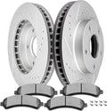 SCITOO Brake Kit Front Discs Brake Rotors and Ceramic Brake Pads fit for Chevy Blazer, for Chevy S10, 97-04 for GMC Jimmy, 98-04 for GMC Sonoma, 98-00 for Isuzu Hombre, 97-01 for Oldsmobile Bravada