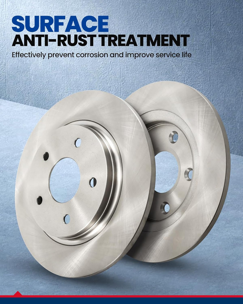 KAX Rear Brake Pads and Rotors ford Escape, Mercury Mariner, for MAZDA Tribute 2005-2006, 2008, Smooth Vented Disc Brake Rotor Ceramic Brake Pad Replacement (#54122+D1055, 11.88inch, 301.8MM)
