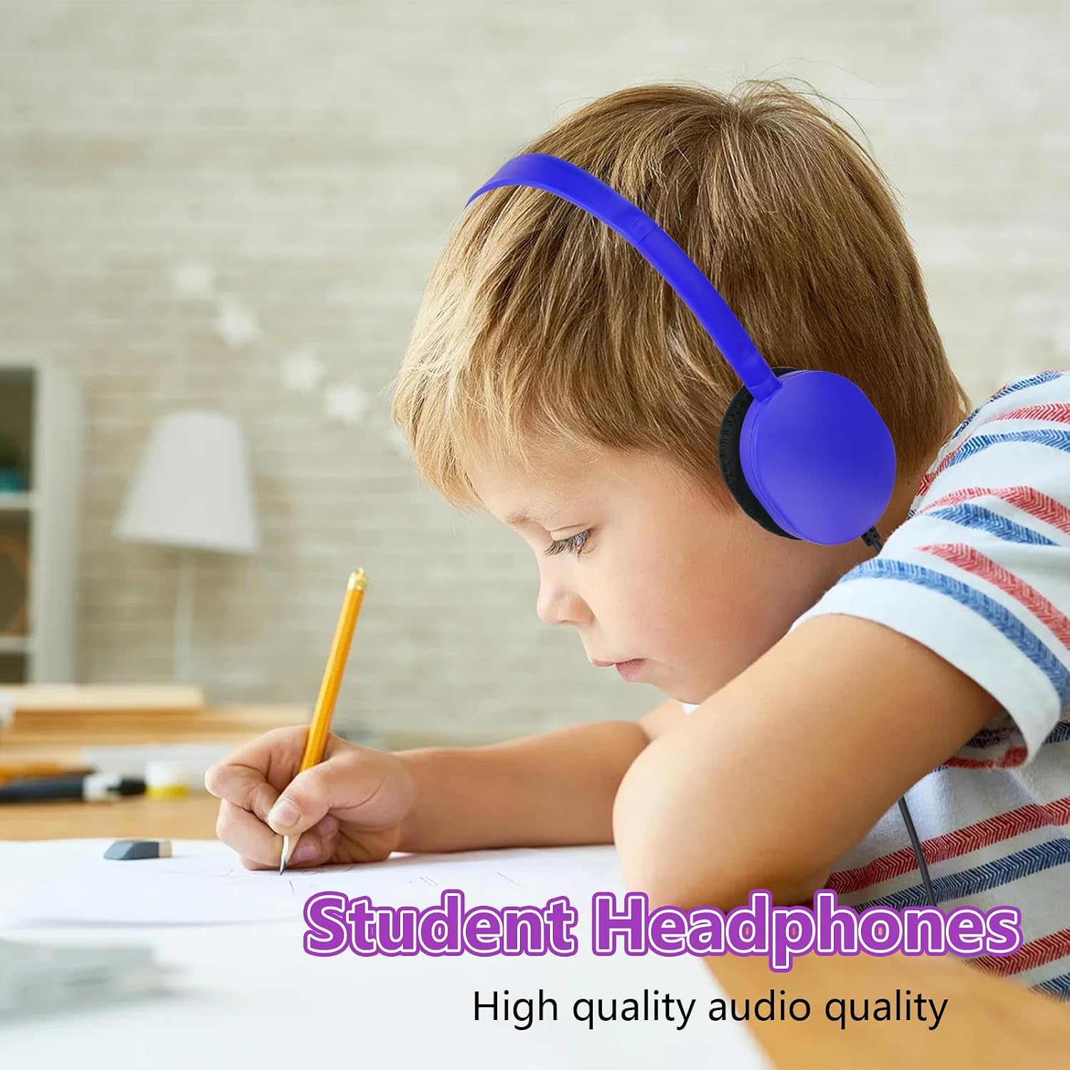 Headphones Bulk 100 Pack for School Classroom Student Computer Earphones Class Set of Headphones for Students Online Lesson and Testing (10 Colors)