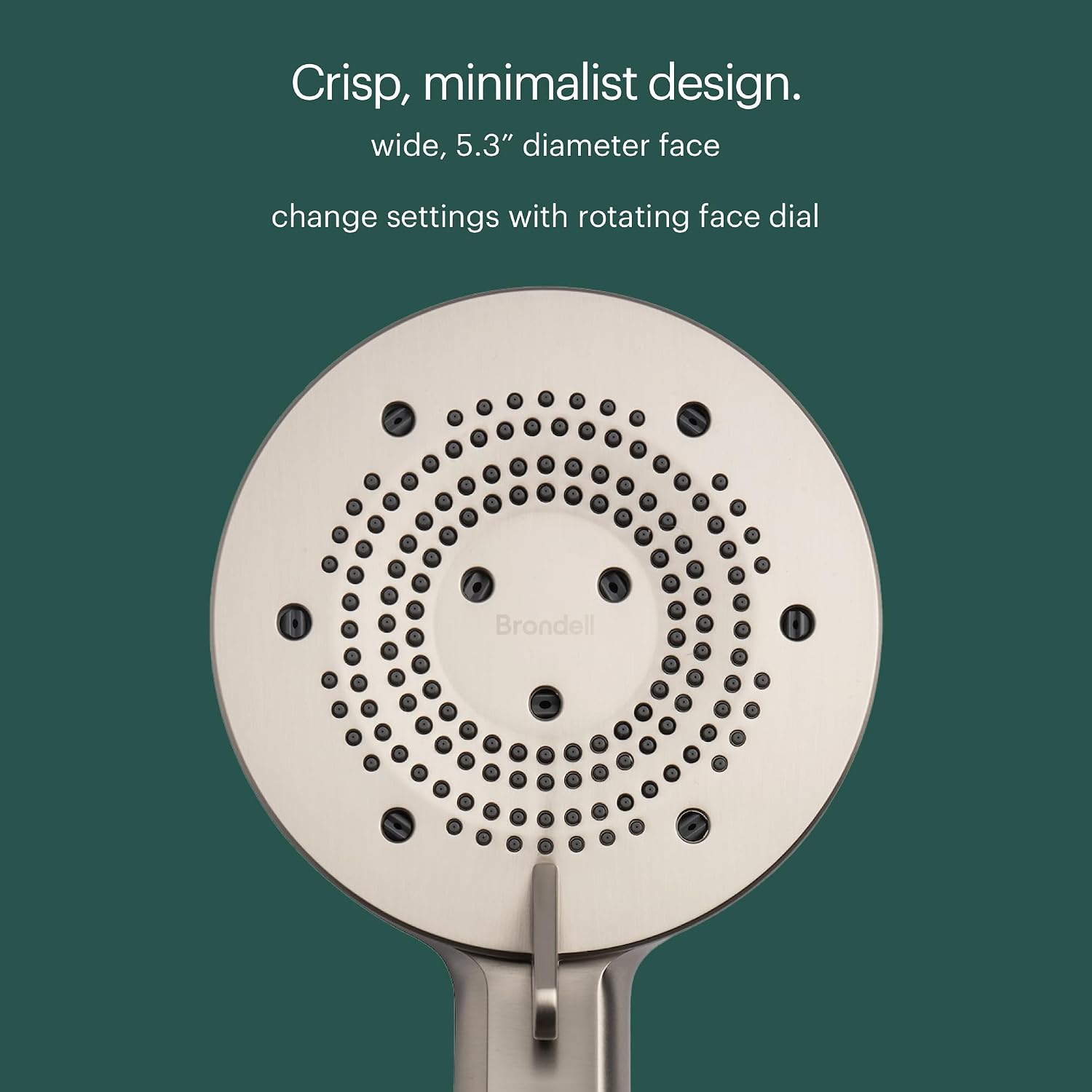 Brondell Nebia Yuba HaloNetic Double Dock Magnetic Handheld Shower Head, 60' Stainless Steel Hose, 5-Setting, Matte Gold