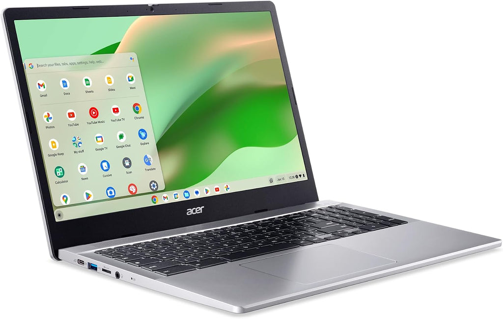 acer Chromebook 315 CB315-5H-C7KX Laptop | Intel Processor N100 | 15.6' Full HD (1920 x 1080) IPS Display | 4GB LPDDR5 | 128GB eMMC | Intel Wireless Wi-Fi 6E AX211 | Chrome OS | Sparkly Silver