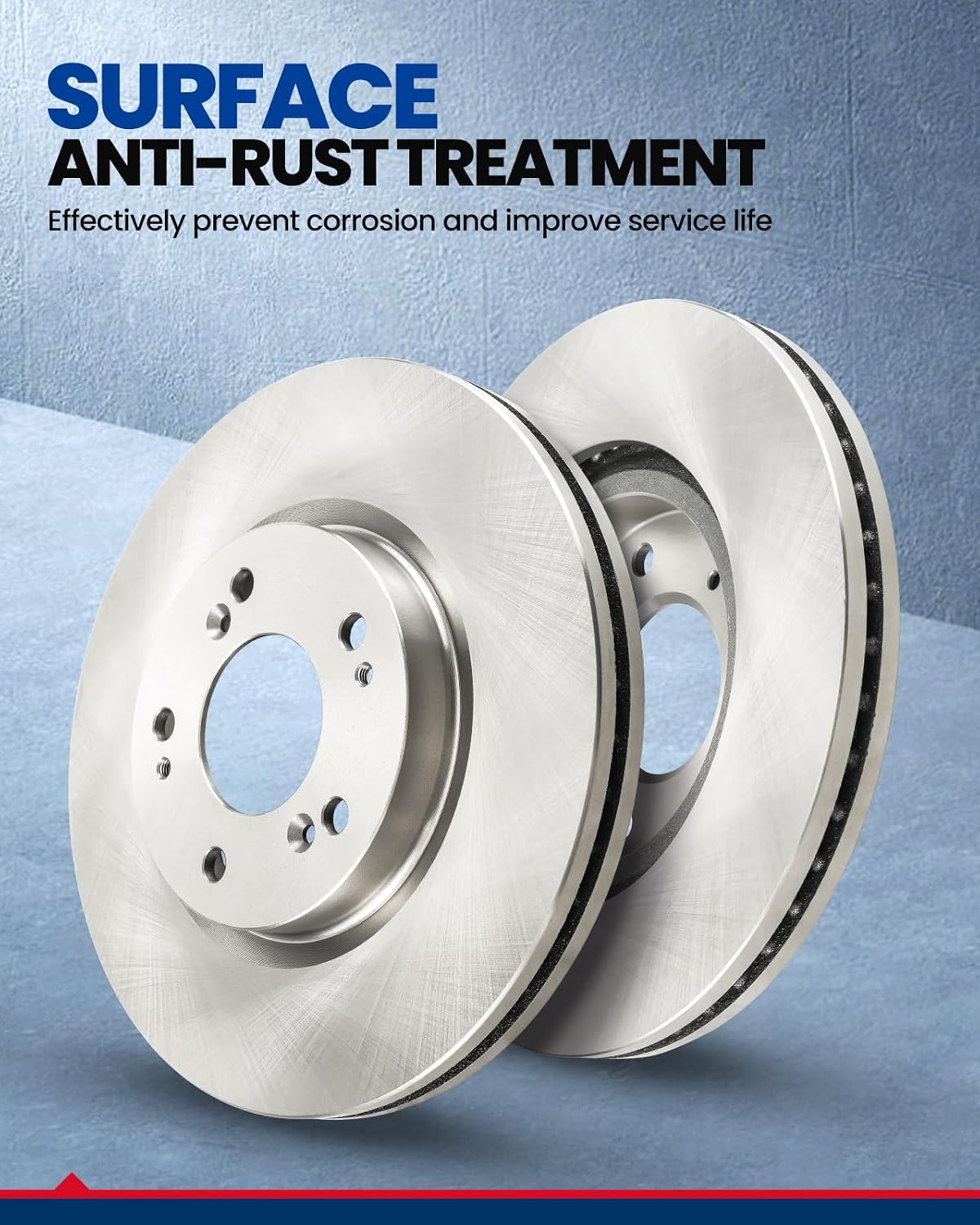KAX Front Brakes and Rotors for Ford Ranger 1998-2002, Ford Explorer 1995-2001, for MAZDA B2500 2000-2001, Vented Disc Brake Rotor Ceramic Brake Pads Replacement (#54029+D652, 11.28inch, 286.5MM)
