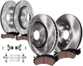 Detroit Axle - 8pc Brake Kit for Hyundai 2010-2016 Genesis Coupe Disc Brake Rotors Ceramic Brake Pads with Hardware 2011 2012 2013 2014 2015 Replacement : 13.39' inch Front and 12.99' inch Rear Rotor