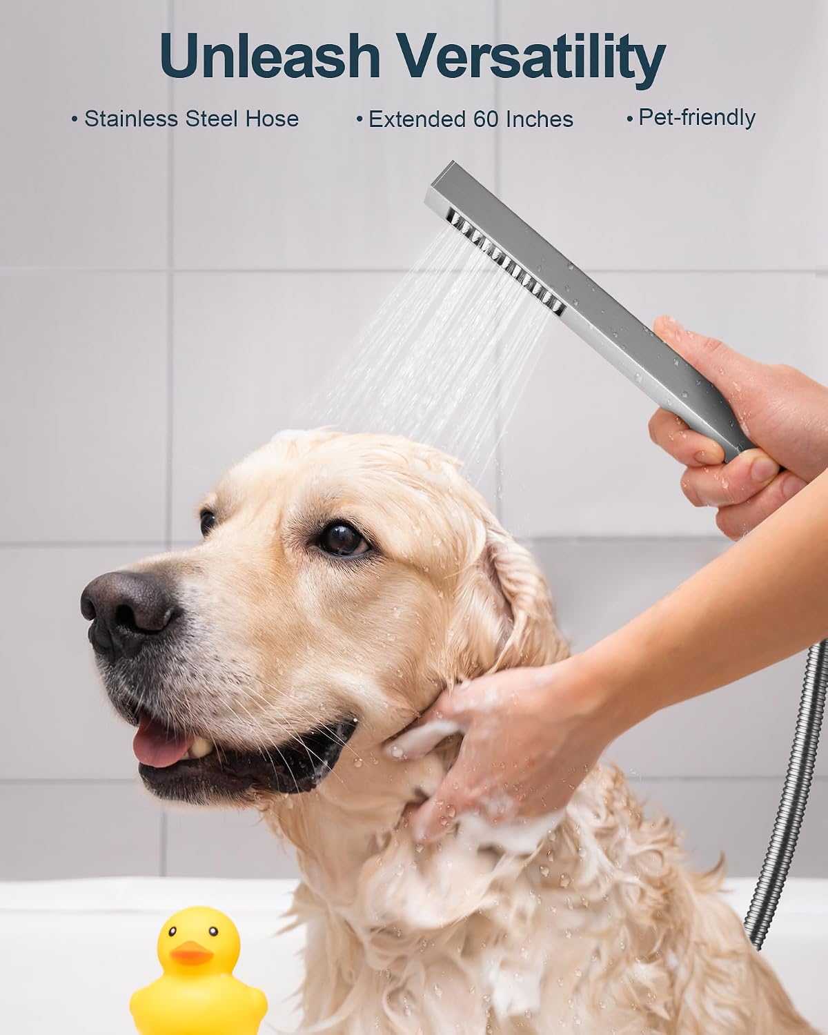 Brushed Nickel 3-Function Shower System with 10' Rainfall & 6' Secondary Shower Head, Handheld Combo Set, Wall Mounted cUPC Certified Pressure Balance Valve