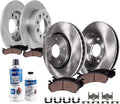 Detroit Axle - 10pc Brake Kit for 2003-2007 Hyundai Tiburon, Disc Brake Rotors Ceramic Brakes Pads 2004 2005 2006 Replacement : 11.02' inch Front and 10.16' inch Rear Rotor