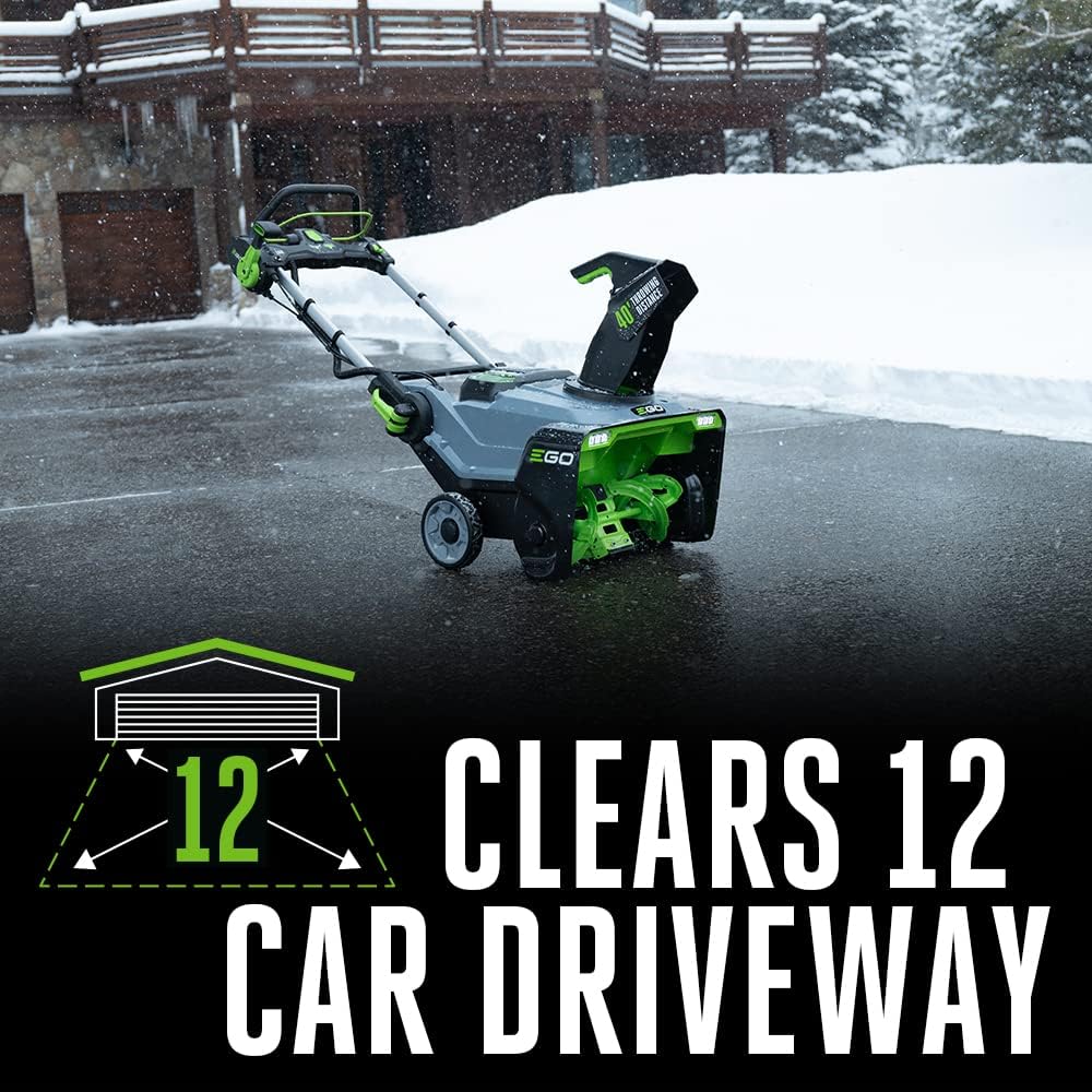 EGO POWER+ 21' Electric Snow Blower, Cordless Steel Auger, Includes (2) 56V 5.0Ah Batteries and Dual Port Charger - SNT2112