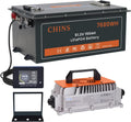 CHINS 48V 150Ah Lithium Golf Cart Battery, Built-in Smart 200A BMS, Includes 48V 18A Charger, 48V Lithium Battery, Max 10.24kW Output 70 Miles Range, Perfect for Golf Cart