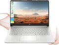 HP 2025 Upgraded Laptop with Microsoft Office and 1TB Cloud Storage (1-Year) | 14 inch HD Computer | 8GB RAM | 128GB SSD + 128GB Portable SSD | Intel 4-Core CPU | Webcam | Windows 11 | LE Bundle