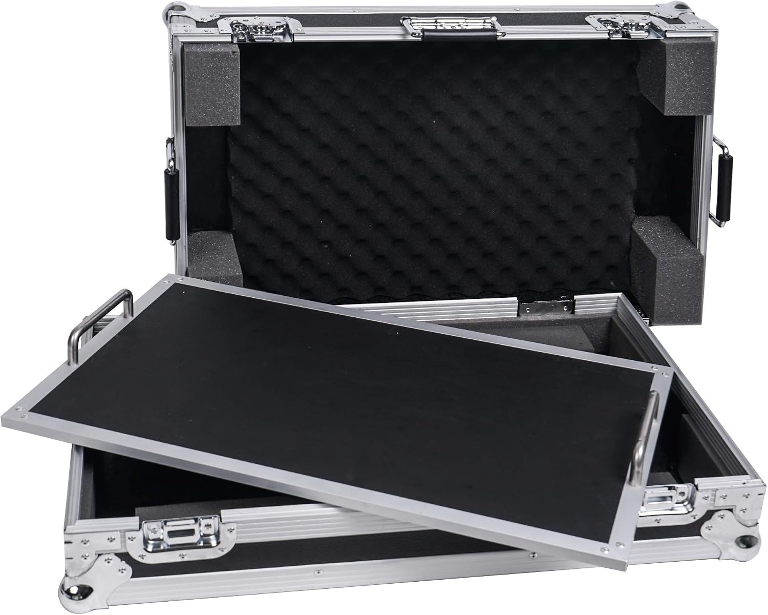 Sound Town Guitar Pedal Board Case w/Wheels, Tape Fastener and High Density Foam, ATA Road Case, Interior: 26'' x 16' (STRC-PDLW)