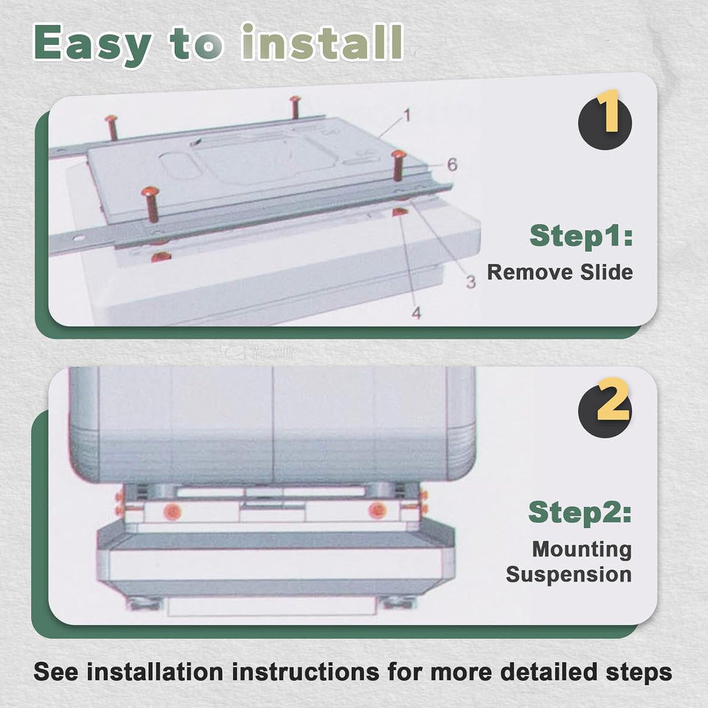 NIXFACE Seat Suspension Kit for Zero Turn Lawn Mower,Kubota,John Deere,Bad Boy,Tractors,Forklifts W/O Slide Track