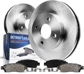 Detroit Axle - Front Brake Kit for Hyundai Accent Kia Rio 2018-2022, 11.02' inch Disc Brake Rotors Ceramic Brake Pads with Hardware 2019 2020 2021 Replacement