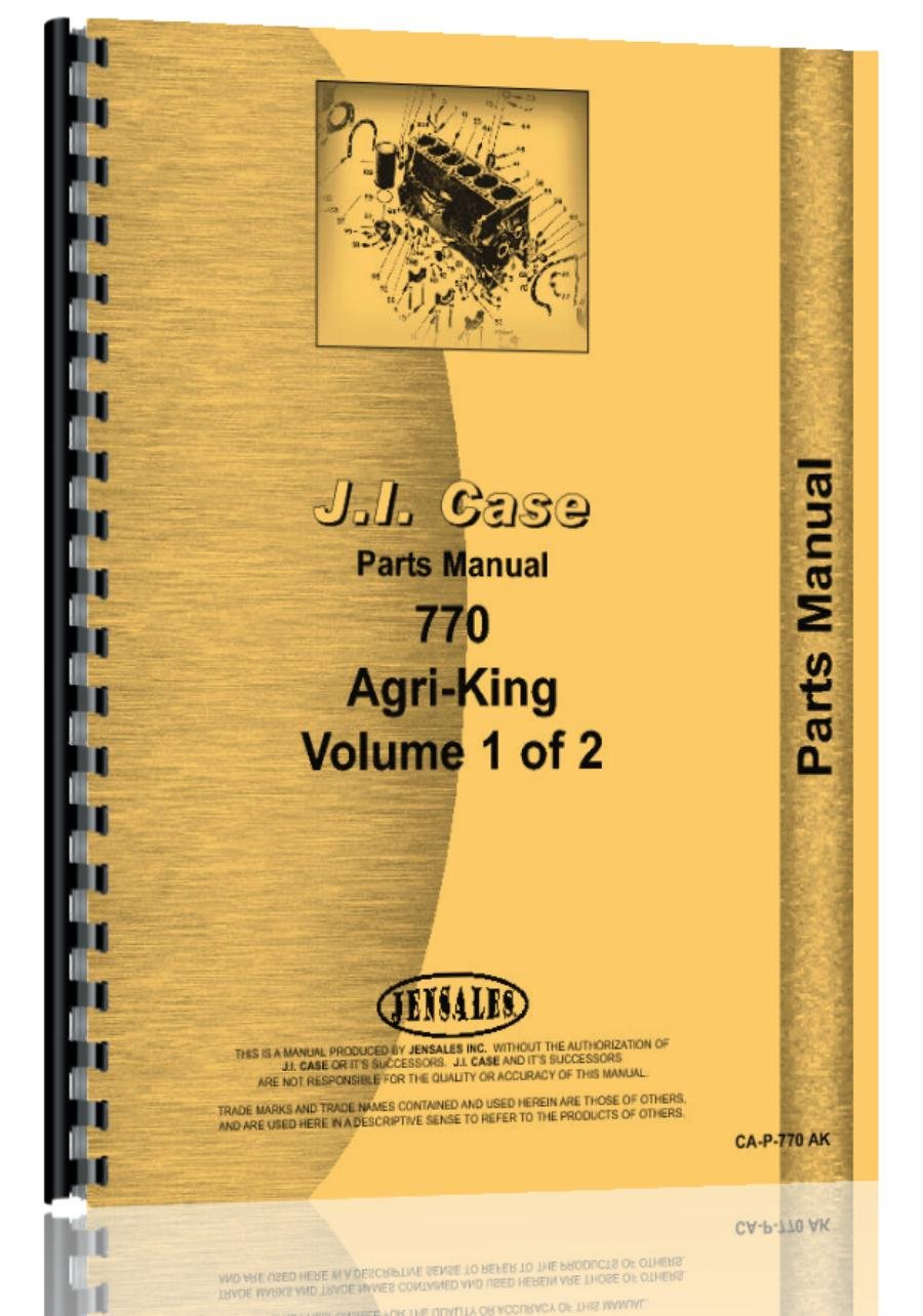 Case 770 Agri King Tractor Parts Manual