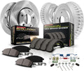 Power Stop KOE15114DK Autospecialty Front and Rear Replacement Brake Kit - OE Brake Drums & Ceramic Brake Pads For Honda CR - V 1997-2001 [Vehicle Specific]