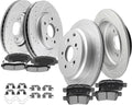 SCITOO Front 11.65' Rear 12.32' Brake Pads and Rotors Kits Fit For Honda Odyssey 2005 2006 2007 2008 2009 2010
