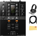 Pioneer DJM-250MK2 2-Channel DJ Mixer with Independent Channel Filter - Bundle with Headphones, XLR Cable, and Austin Bazaar Polishing Cloth
