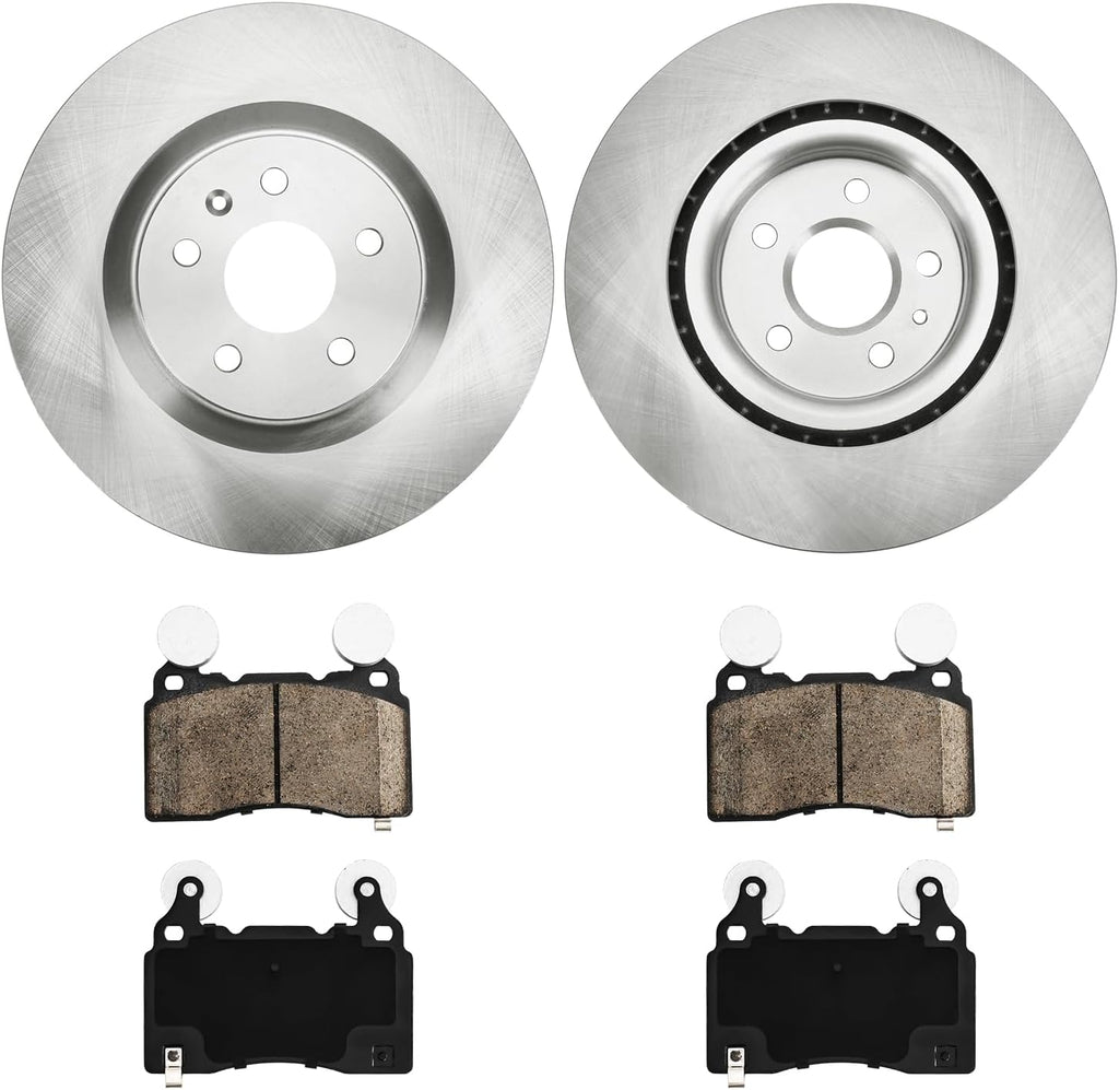KAX Front Brake Pads and Rotors Kit For 2011 2012 2013 2014 2015 Chevrolet Camaro 6.2L, Rotors and Brake Pads Front Brake Kit