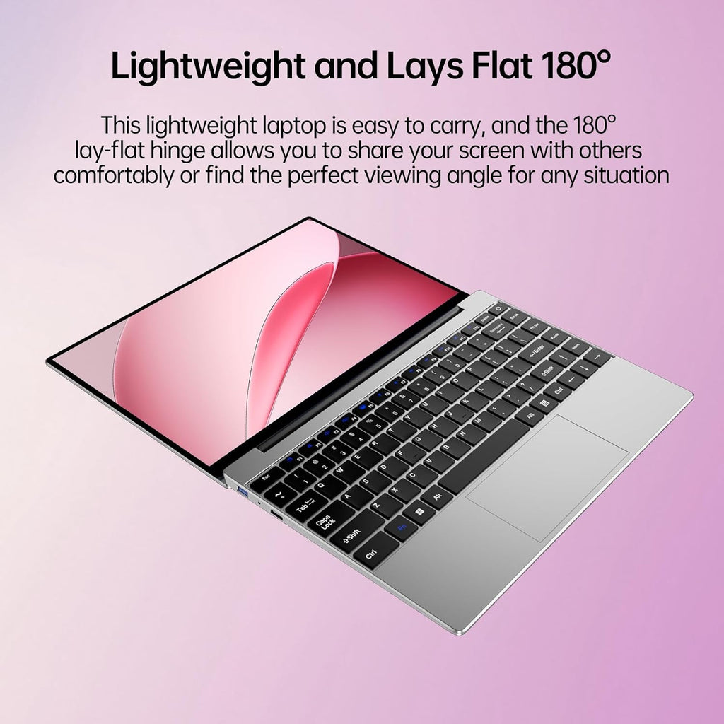 2026 Latest 14'' Laptop, Intel Core i3 Processor, 8GB RAM 256GB SSD (32GB+2TB Expandable), 1080p FHD IPS Display, Webcam, USB3.2 Gen1, WiFi5, Bluetooth5, Mini-HDMI, TF Card Slot, Win 11 Pro, Silver